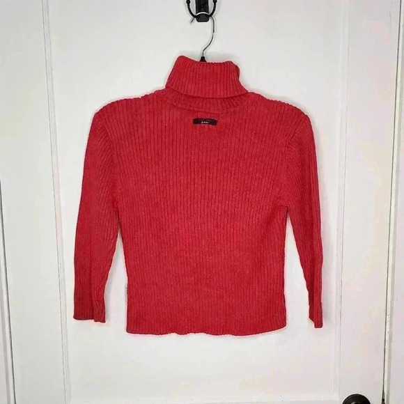 Tommy Hilfiger Tommy Jeans Womens Classic Knit Logo Turtleneck Sweater Sz Large - Picture 2 of 6